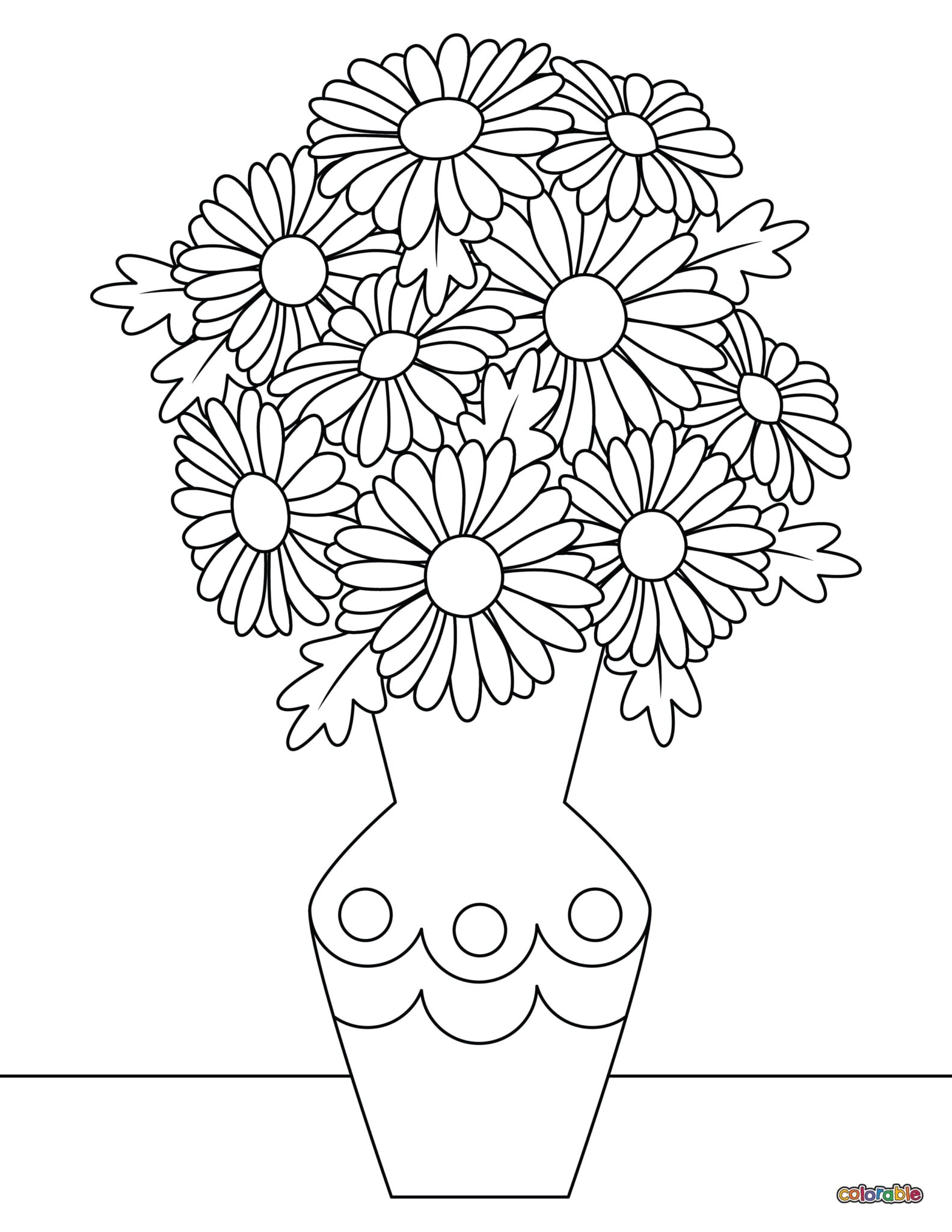 Daisy Coloring Pages - 30 Free Pages | Colorable