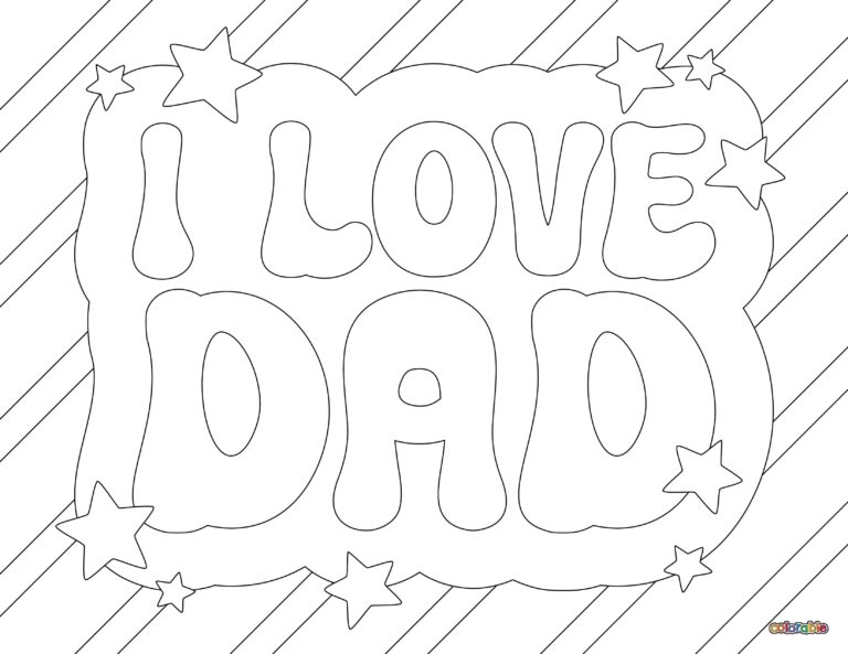 I Love You Dad Coloring Pages - 20 Free Pages | Colorable