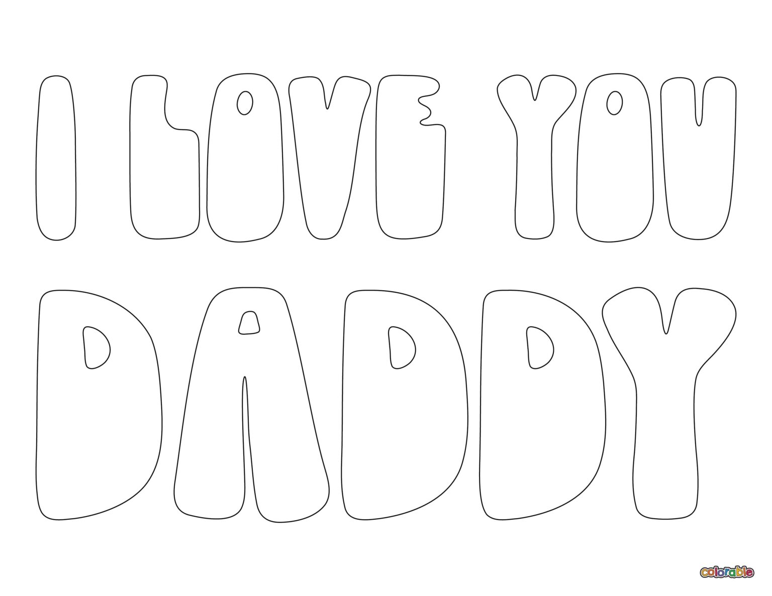 I Love You Dad Coloring Pages - 20 Free Pages | Colorable