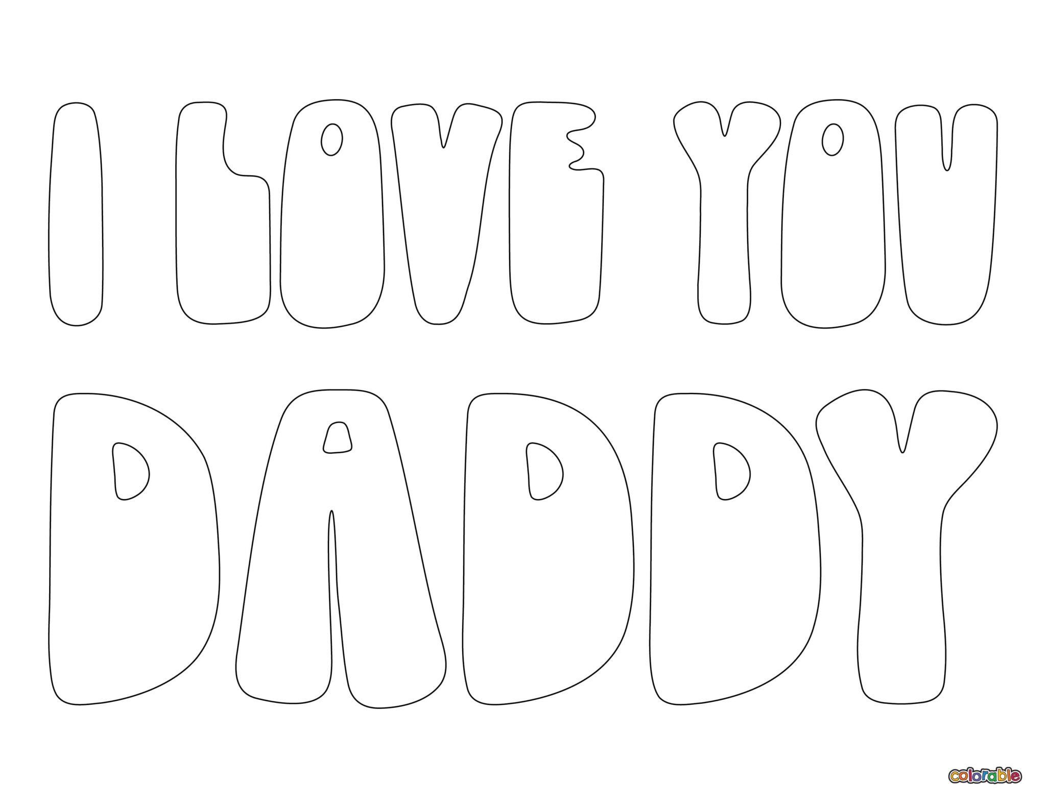 I Love You Dad Coloring Pages - 20 Free Pages | Colorable