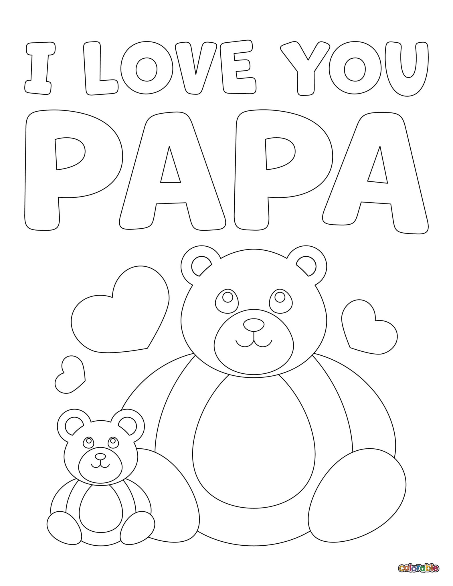I Love You Dad Coloring Pages - 20 Free Pages | Colorable