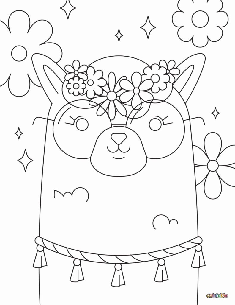 Printable-Alpaca-Coloring-Page-5