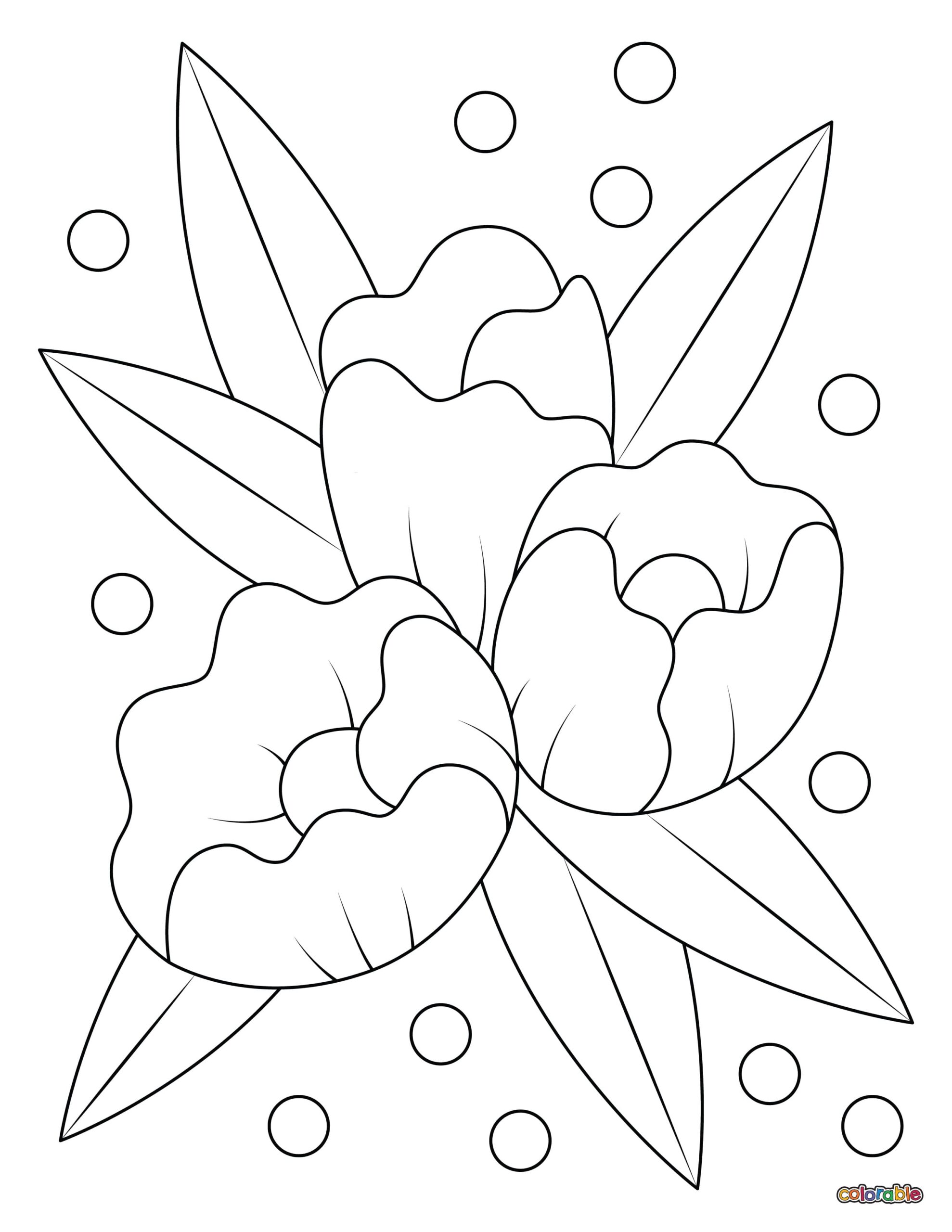 Tulip Coloring Pages - 30 Free Pages | Colorable