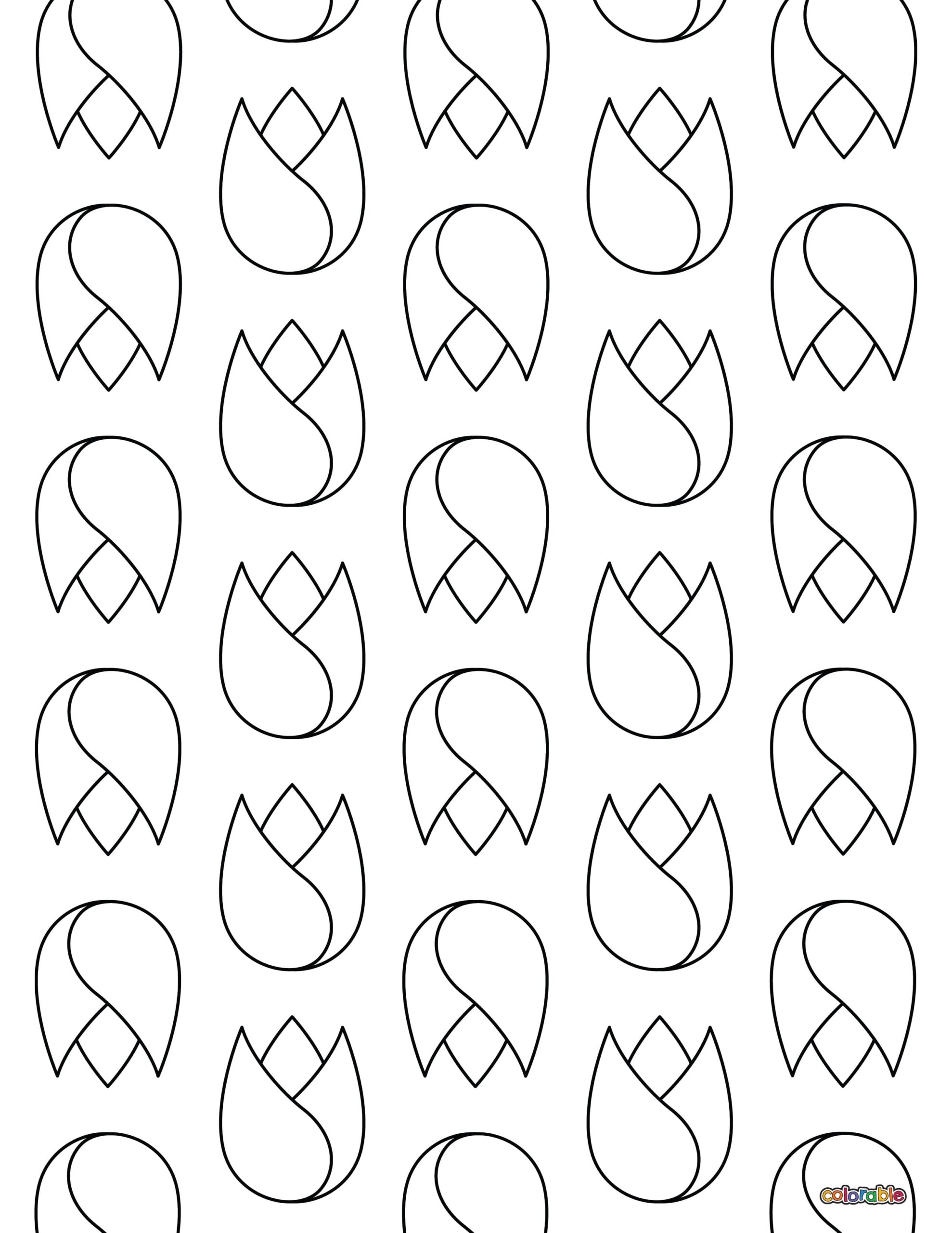 Tulip Coloring Pages - 30 Free Pages | Colorable