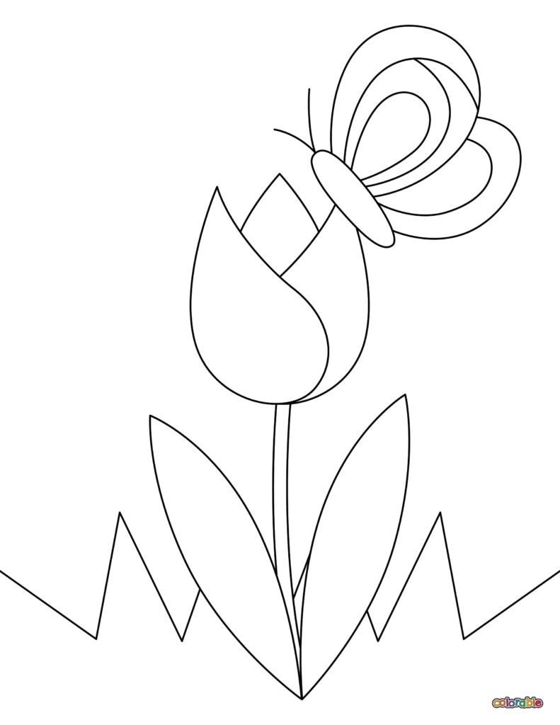 Printable-Tulip-Coloring-Page-7