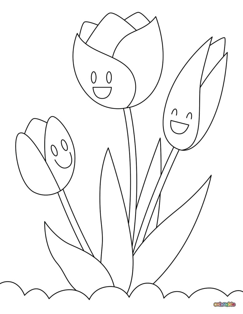Printable-Tulip-Coloring-Page-8