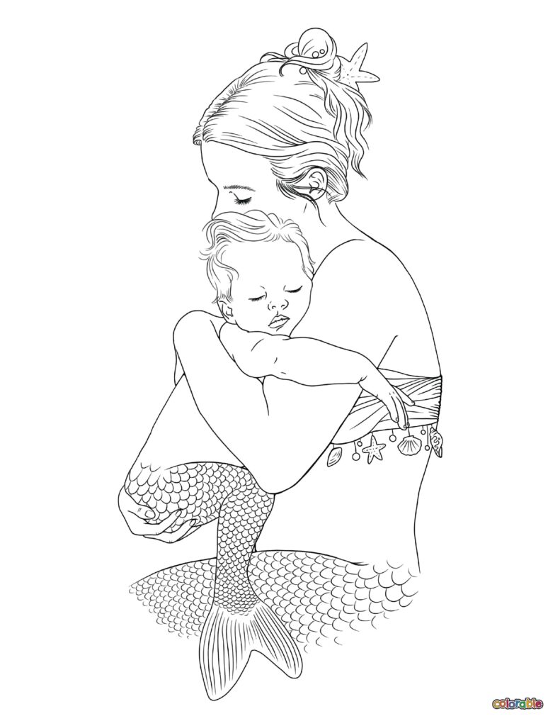Printable-Mermaid-Coloring-Page-19