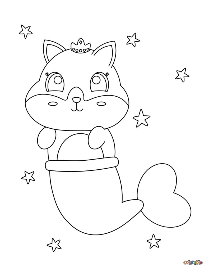 Printable-Mermaid-Coloring-Page-22