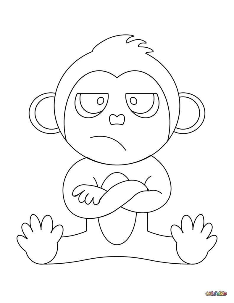 Printable-Monkey-Coloring-Page-22