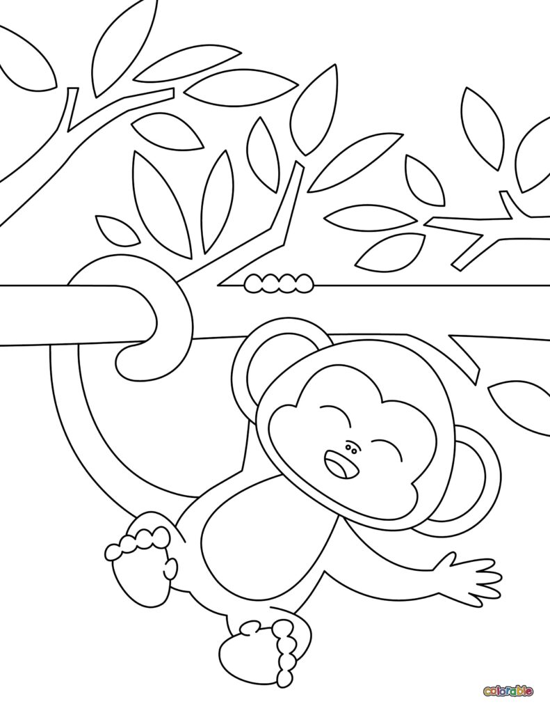 Printable-Monkey-Coloring-Page-3