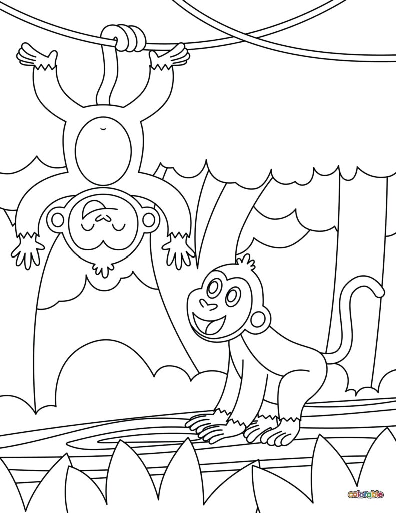 Printable-Monkey-Coloring-Page-9