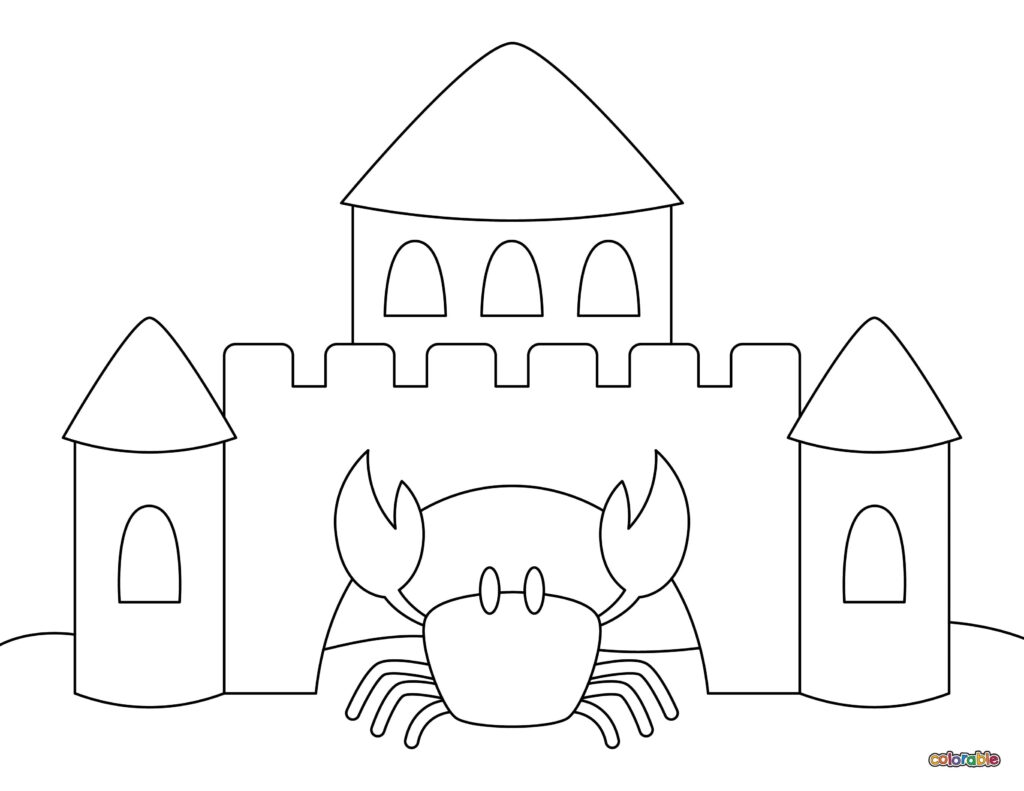 Printable-Sandcastle-Coloring-Page-2