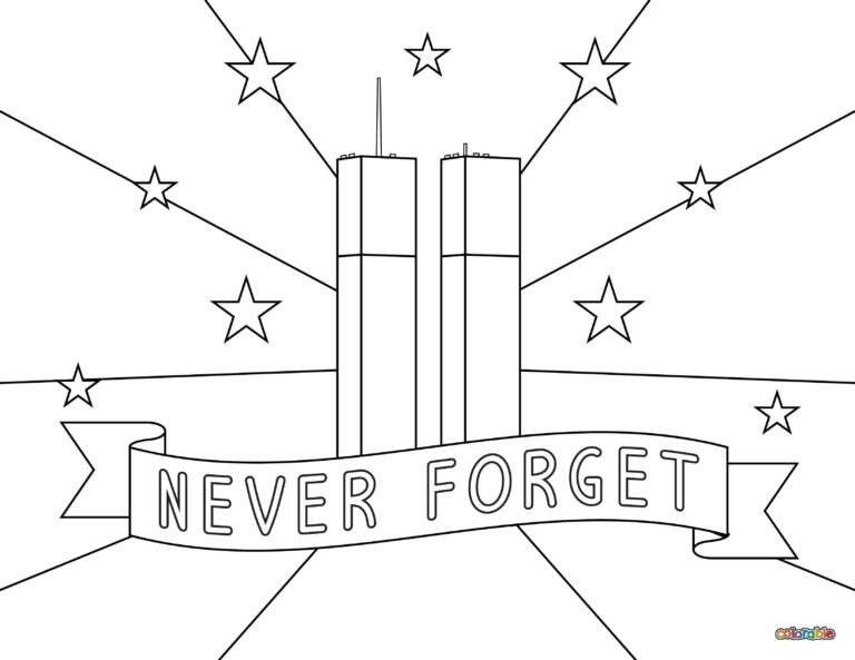 9/11 Coloring Pages - 25 Free Pages | Colorable