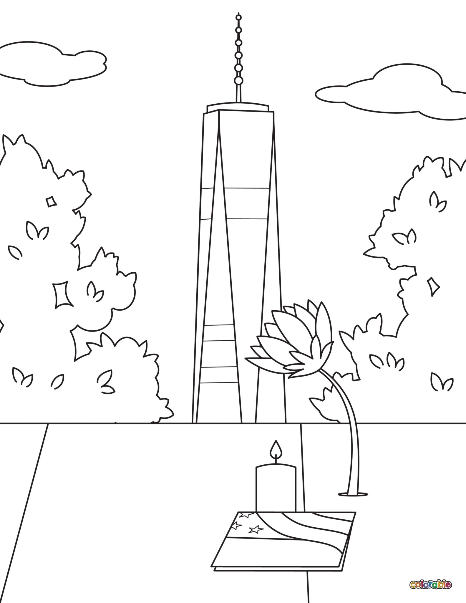 9/11 Coloring Pages - 25 Free Pages | Colorable