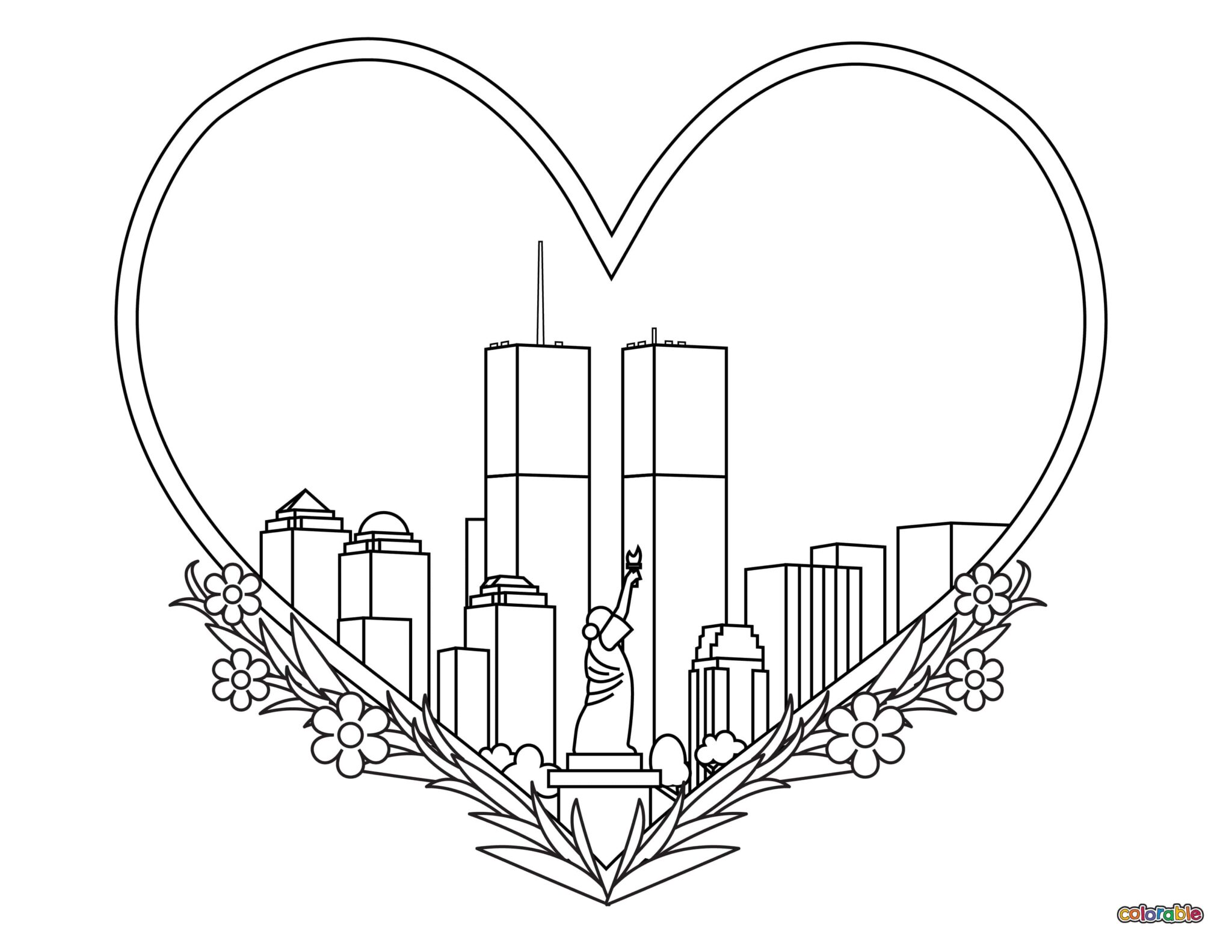 9/11 Coloring Pages - 25 Free Pages | Colorable