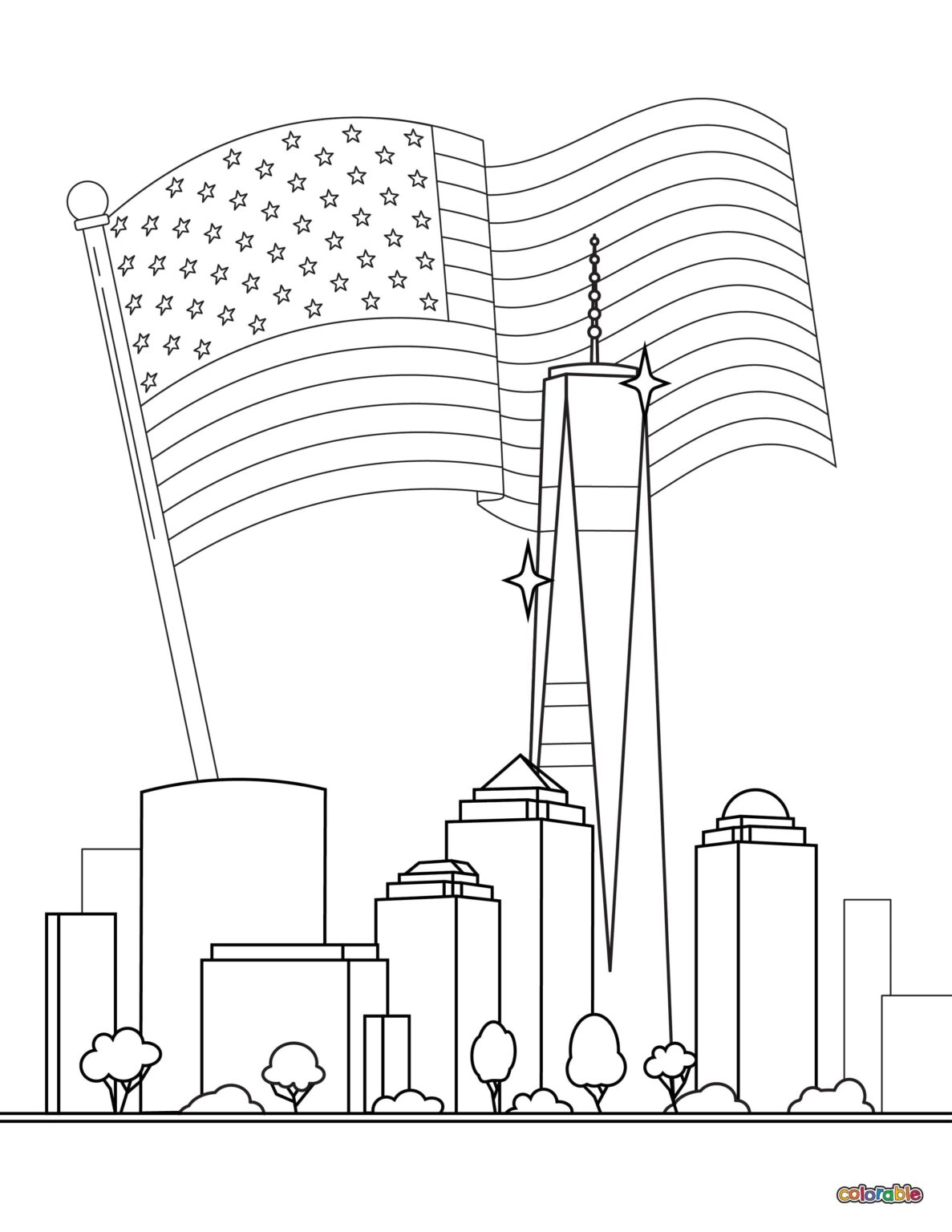 9/11 Coloring Pages - 25 Free Pages | Colorable