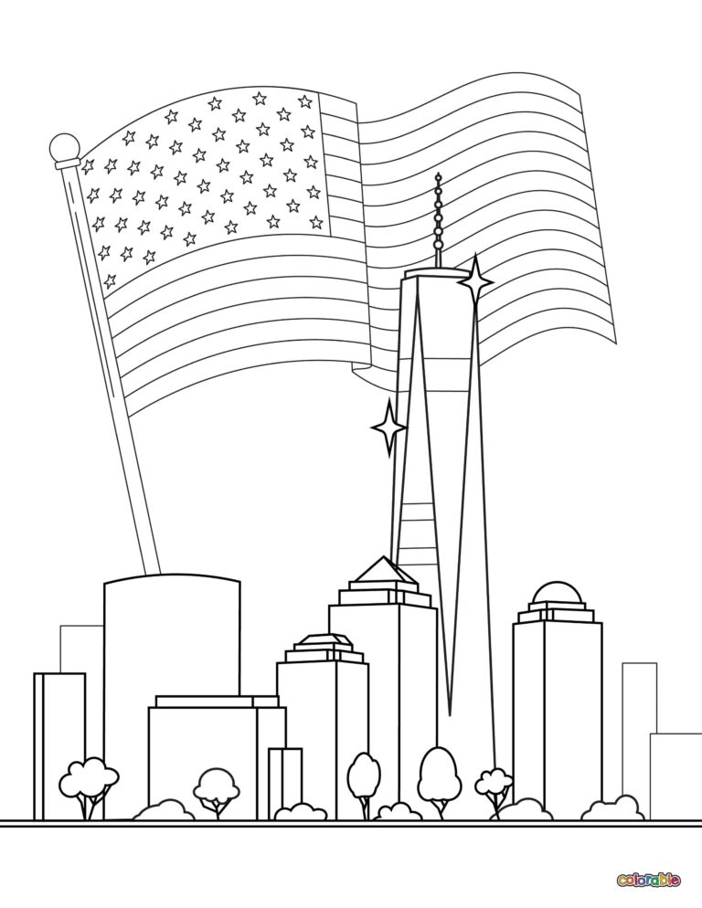9/11 Coloring Pages - 25 Free Pages | Colorable