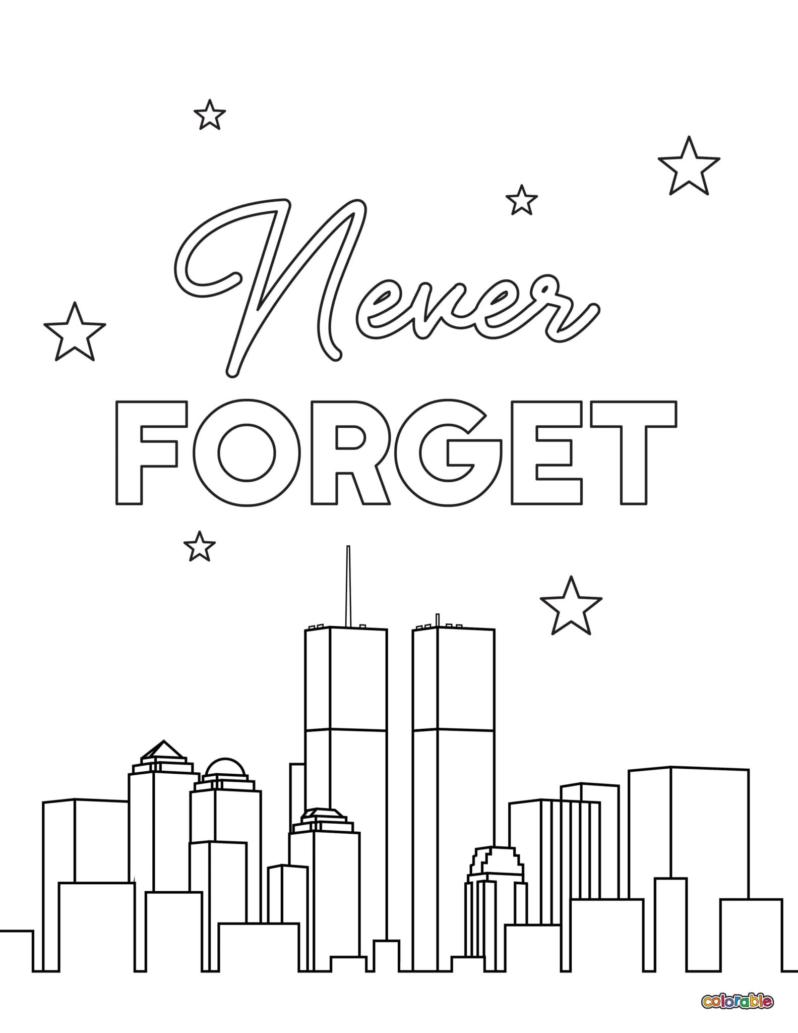 9/11 Coloring Pages - 25 Free Pages | Colorable