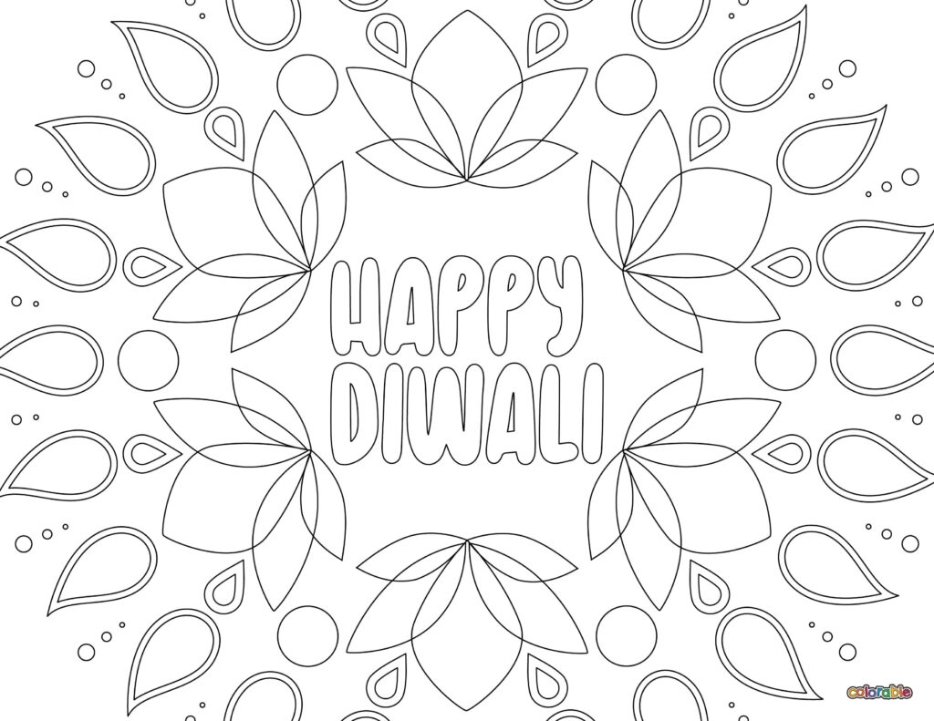 Printable-Diwali-Coloring-Page-12