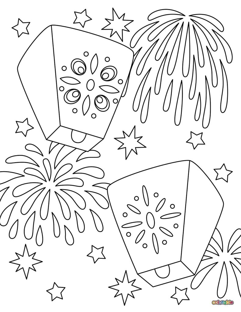 Printable-Diwali-Coloring-Page-4