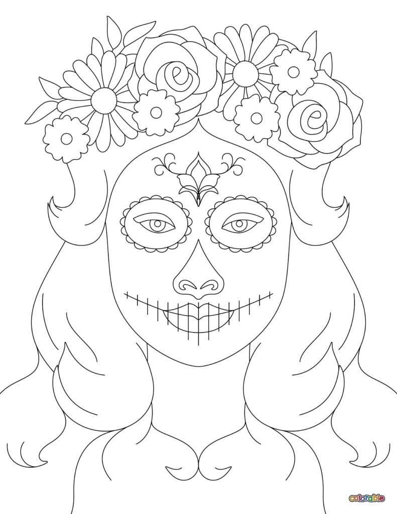 Printable-Dia-De-Los-Muertos-Coloring-Page-14